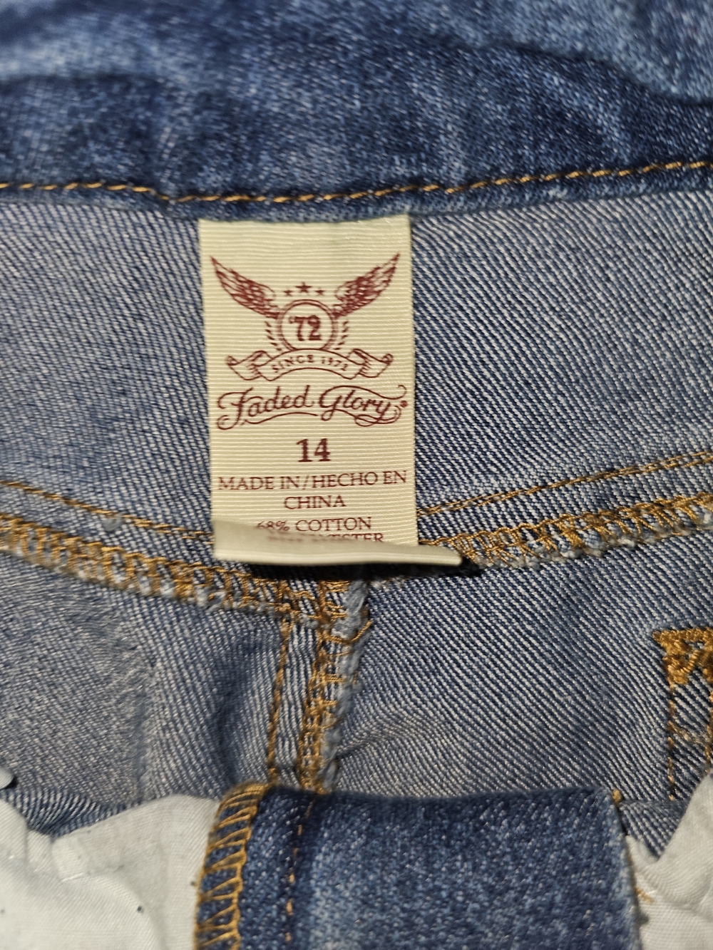 Faded Glory Light Blue Denim Skirt 14 - SK1 - Picture 2 of 9